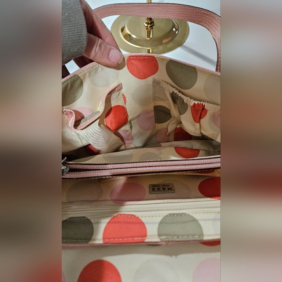 Vintage Y2K MAXX NEWYORK leather/lizard Embossed Pastel Pink Buckle Shouder Bag. - Picture 14 of 16